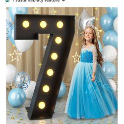 NUMBER 7 4ft LIGHT UP NUMBER