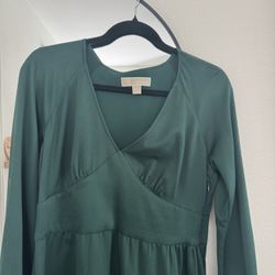 Michael Kors Green Long Sleeve Dress 