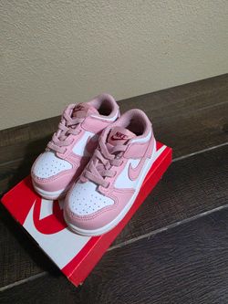 Nike Dunk Low Pink White Toddler Girls Size 6C HV0929-100