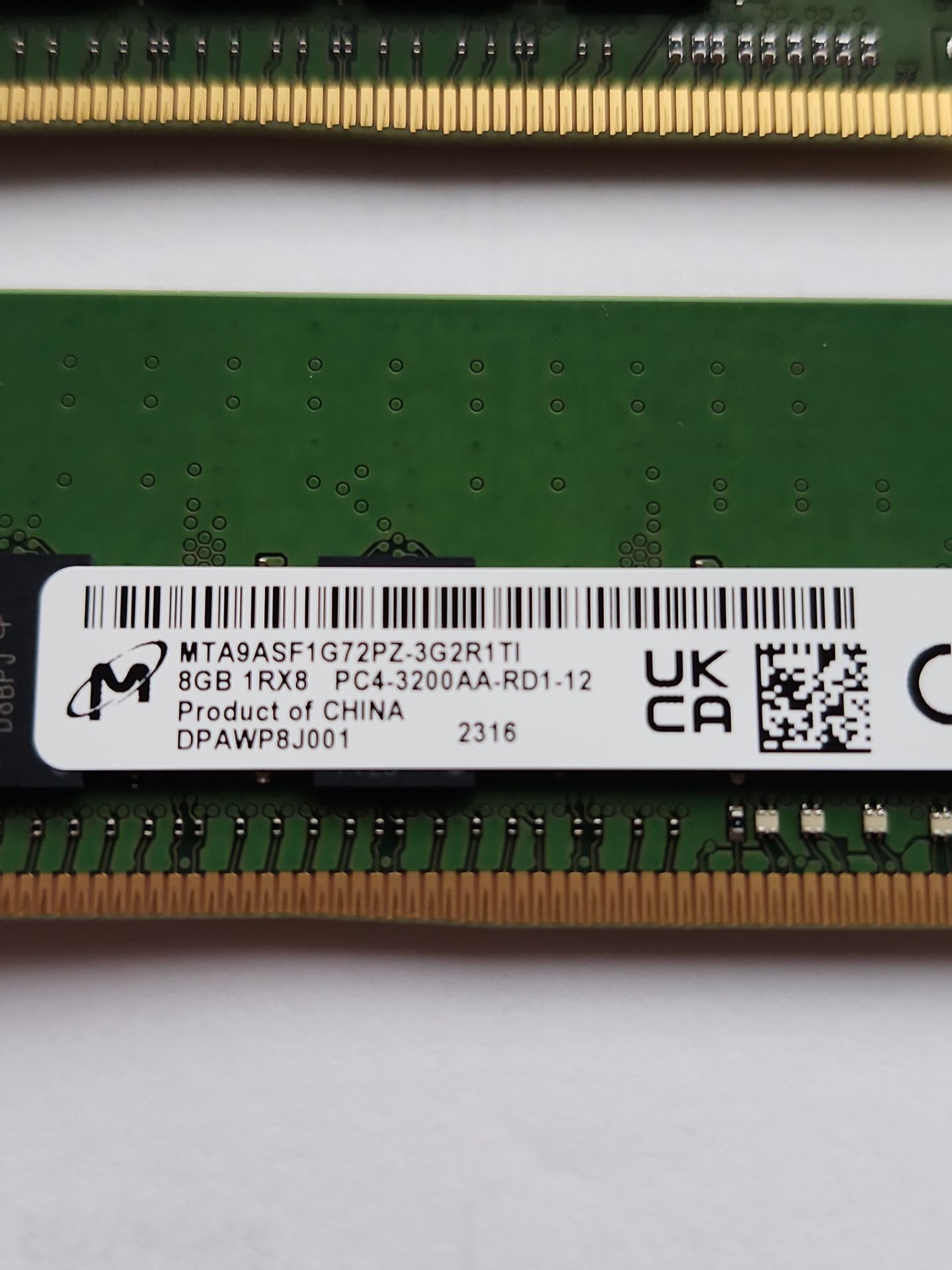 16Gb RAMx2 pc43200aa. X 2 sticks 16g