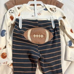 3m Baby Boy Football Onesies/ Bodysuit/pants