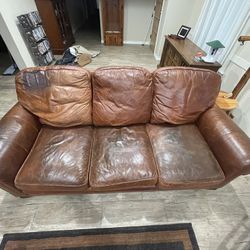 FREE Whitemore-Sherrill High End Leather Couch Sofa Needs Leather Repair