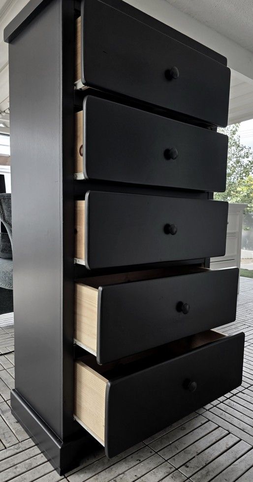 Tall Solid Wood Dresser. 