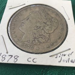 CARSON CITY MORGAN SILVER DOLLAR. FIRST YEAR.