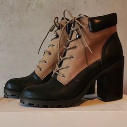 ALDO Chic Stylish Laceup Workboot Style Ankle Boots