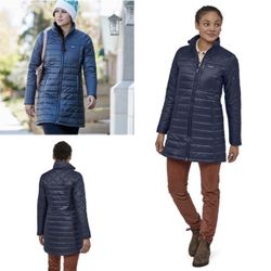 Patagonia Radalie Insulated Jacket Womens M Navy Quilted Full Zip Puffer Coat