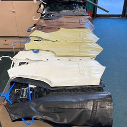 Leather Vests. $25 Each. Some New With Tags.  Harley Too