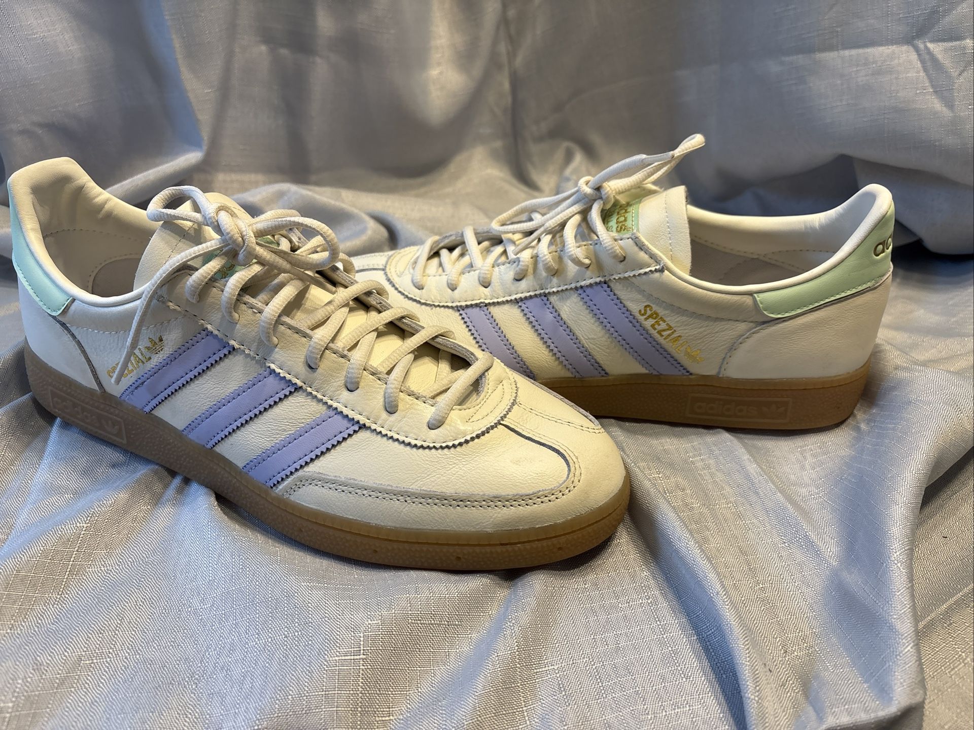 Adidas Spezial Cream 11.5 White Lilac Green Gum, Soul Sneakers Men’s Shw675001