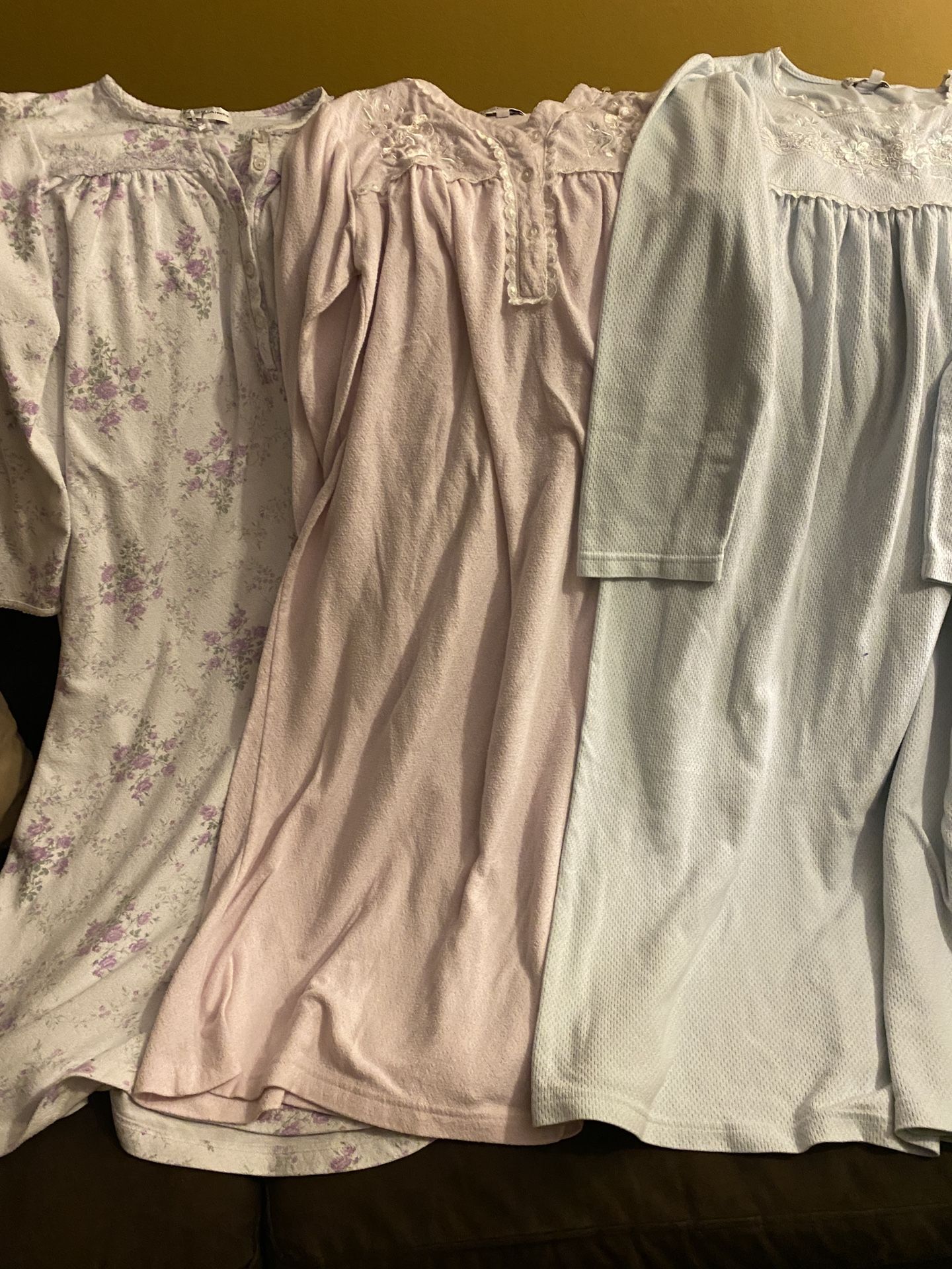 3 Nightgowns by Miss Elaine size small but roomy enough for a Medium
