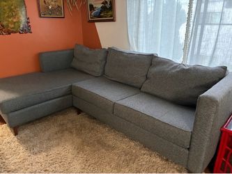 Gray Sectional Sofa with Chaise