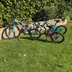 3 Bikes Kids, And Teenagers For Sale