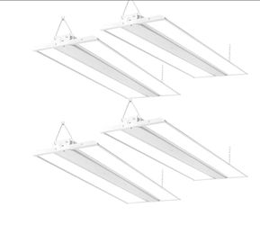 hykolity 4 Pack 4FT 250W LED Linear High Bay Shop Light, 33750LM 135LM/W, 100-277V, 0-10V Dim, 5000K Daylight Hanging Light for Warehouse Workshops, E