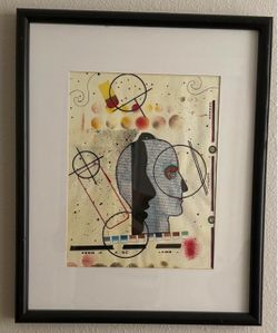 Vintage 16x20 Original Mixed Media Wall Art