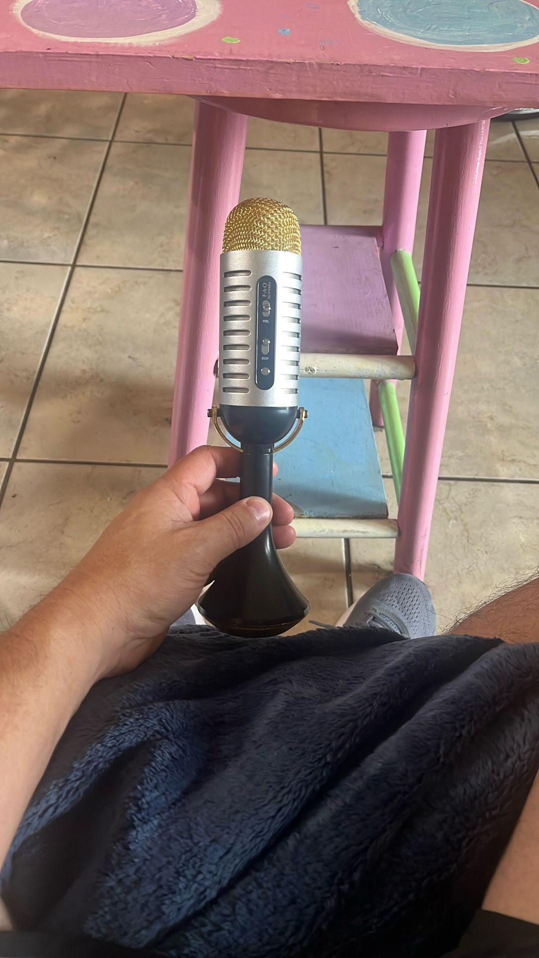 Gold Handheld Microphone