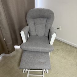 Rocking Chair With Sliding Leg Rest 