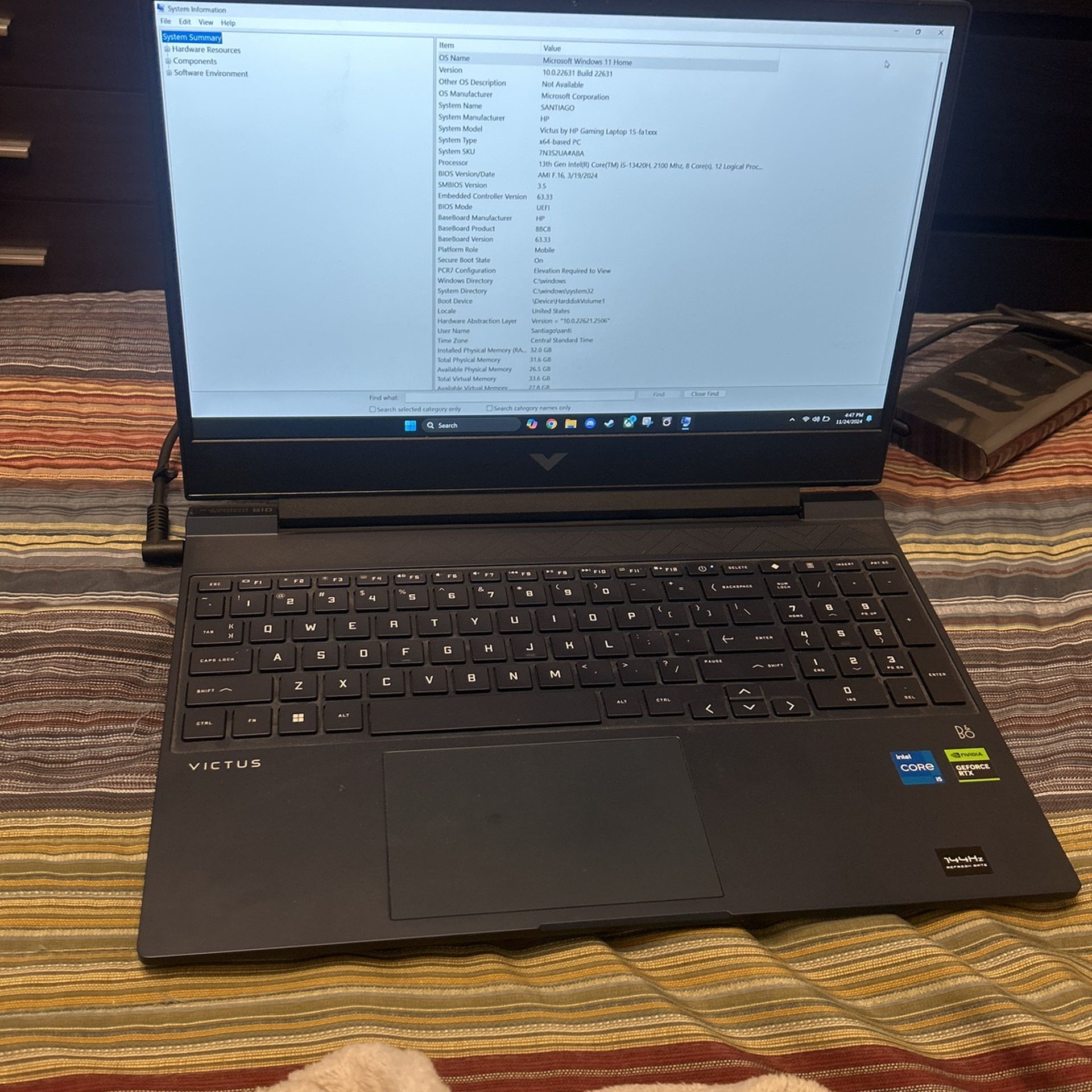 HP Victus 15 gaming laptop 144hz RTX 3050