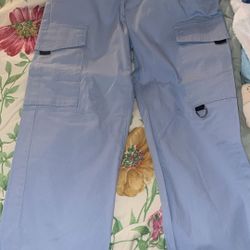 Light Blue Belted Cargo Joggers