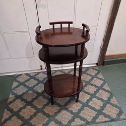 Antique 3 Tier Wooden display shelf./ Table