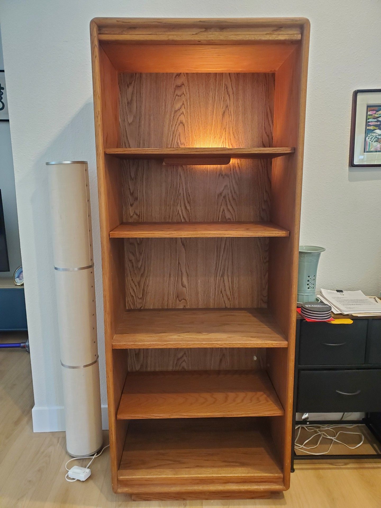 Vintage Wooden 5-tier Bookshelf