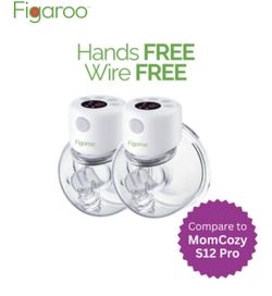 Figaroo Hands-Free Wireless Wearable Breast Pump Set