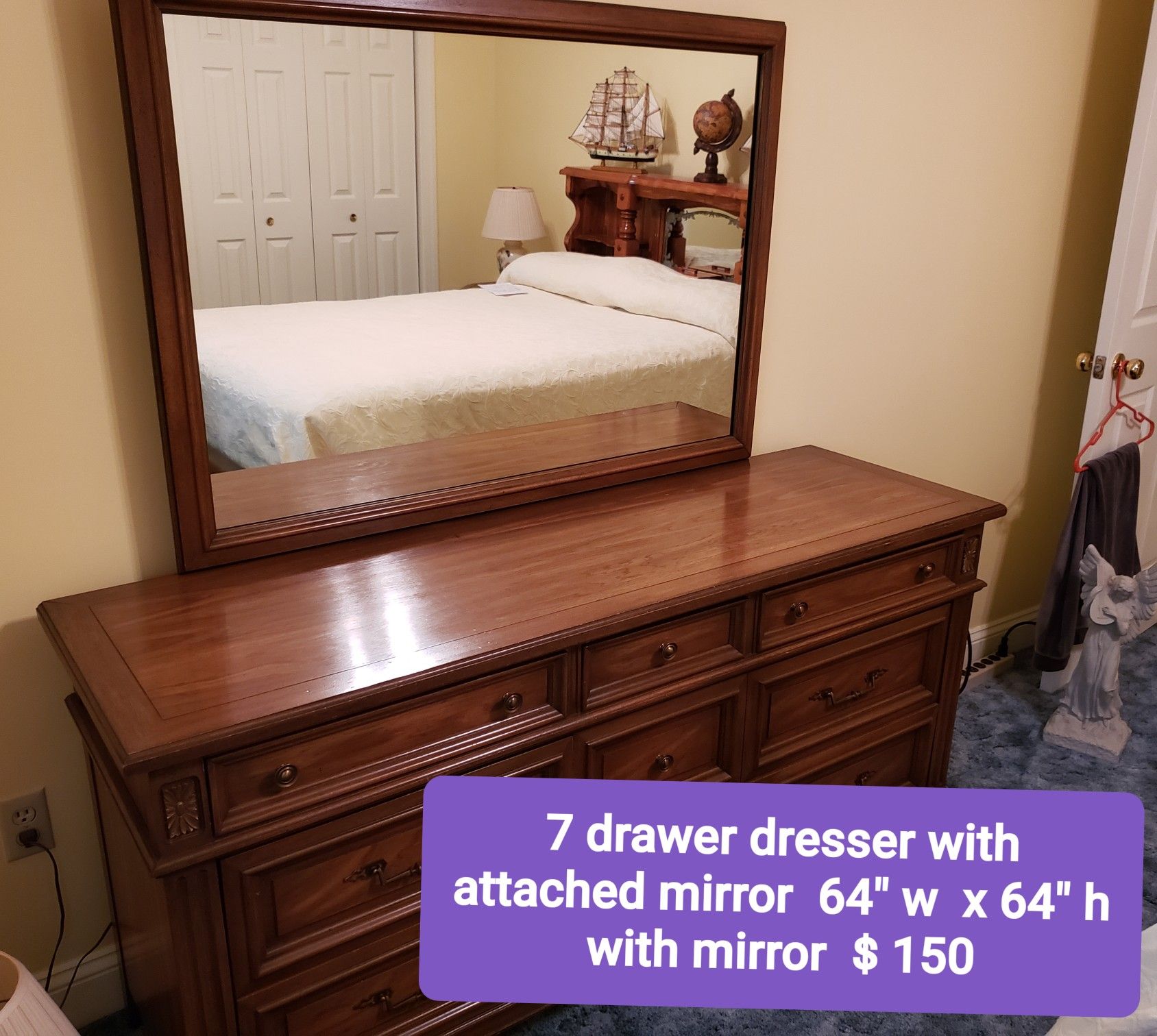 7 drawer dresser with mirror