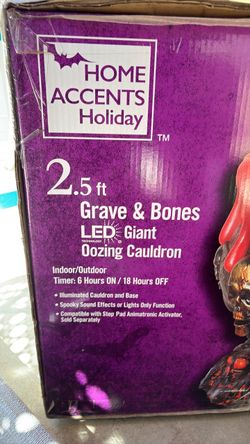 Grave and bones led giant oozing cauldron