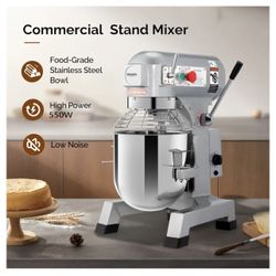 Visit the Store 4.2 * # (11) ROVSUN 15Qt Commercial Food Mixer, 550W Electric Commercial Stand Mixer Heavy Duty with Adjustable 3 Speed, Stainless Ste