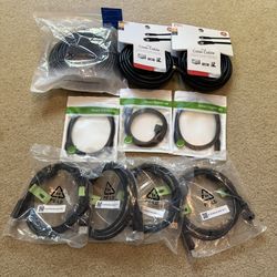 NEW Cable Bundle – Ethernet Cat6A (50ft), RG6 Coax, USB-C, USB