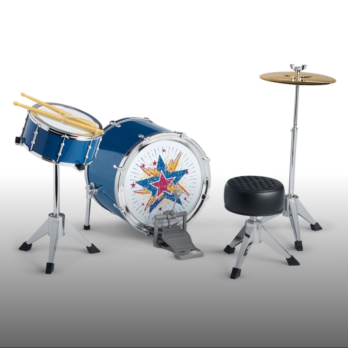 American Girl Doll Logan Drum Set