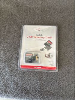 Sandisk 2GB Memory 3 in 1 MicroSD Card with Adapters Verizon - New