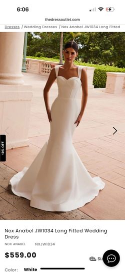 Brand New Satin Corset Trumpet Bridal gown Wedding  Dress With Tag On