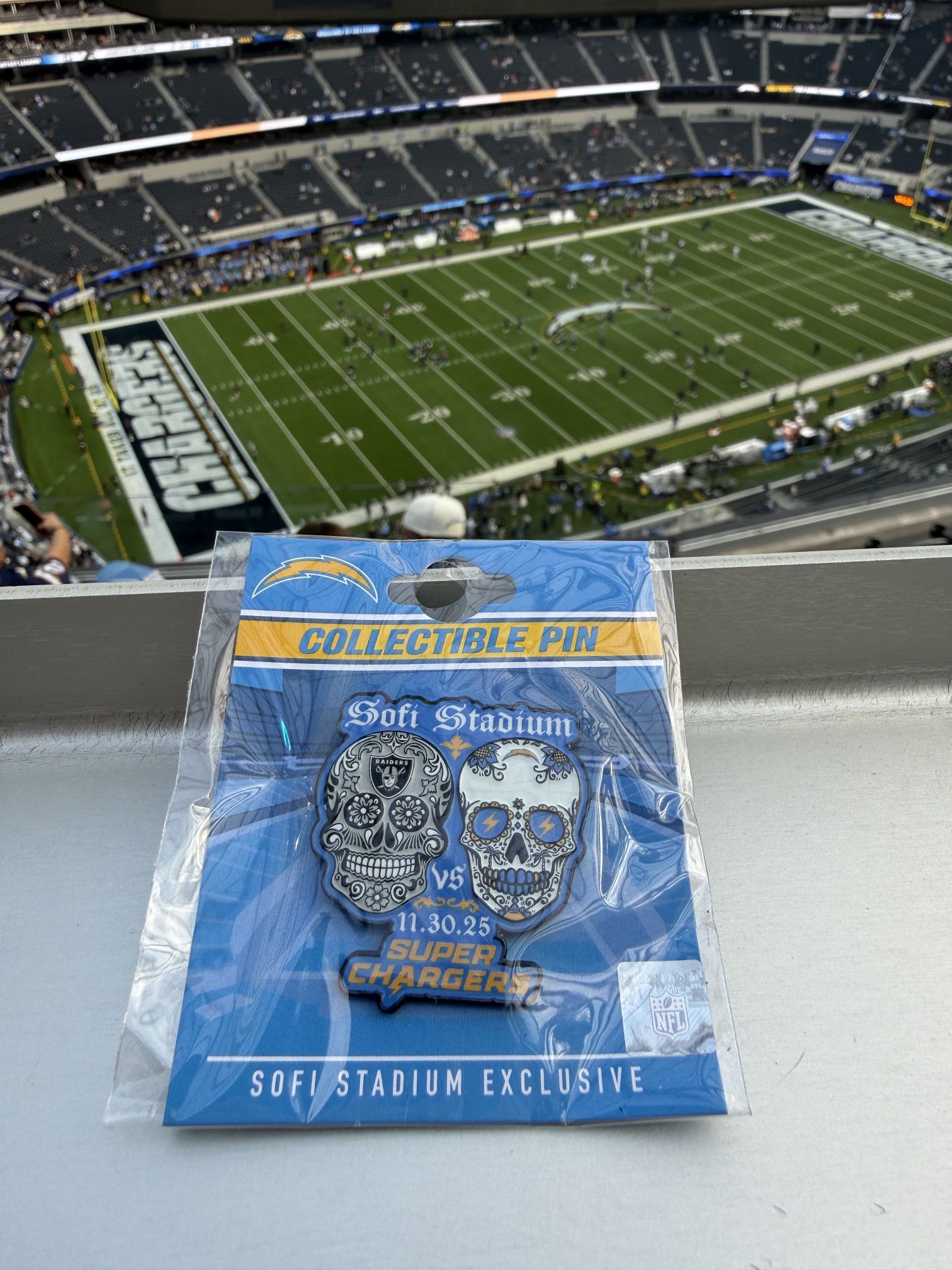 Raiders Vs Chargers 11/30/25 Game Pin