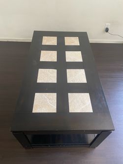Coffee table with ottoman