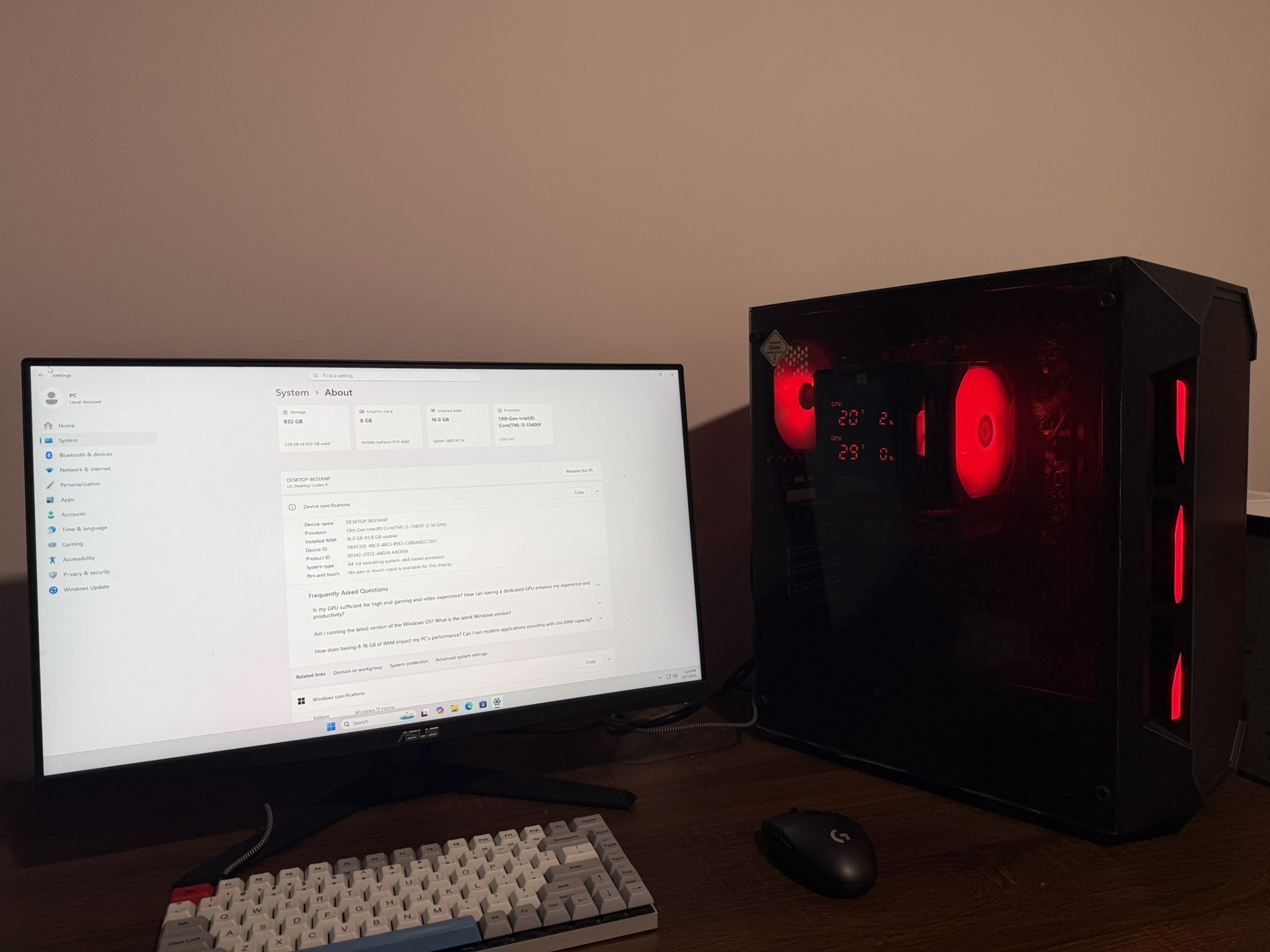 π₯ Gaming PC Setup β Ready to Play! (i5-13400F / RTX 4060 / DDR5) π₯