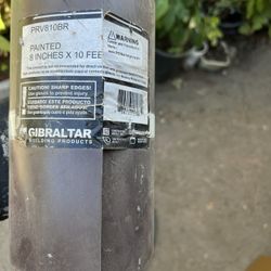 Gibraltar Building Products 8 in. x 10 ft. Brown/White Galvanized Steel Roll Valley Flashing
