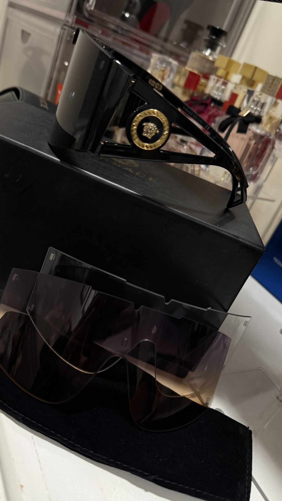 Versace Medusa Icon Shield Sunglasses