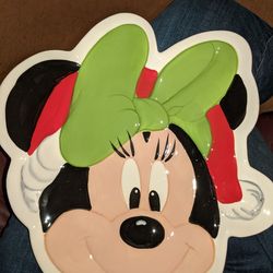 Minnie Mouse Christmas Serving Plate