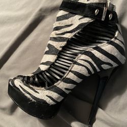 Zebra Print Custom Heels 