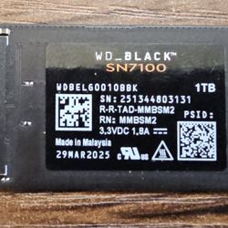 WD Black 1TB Nvme SSD