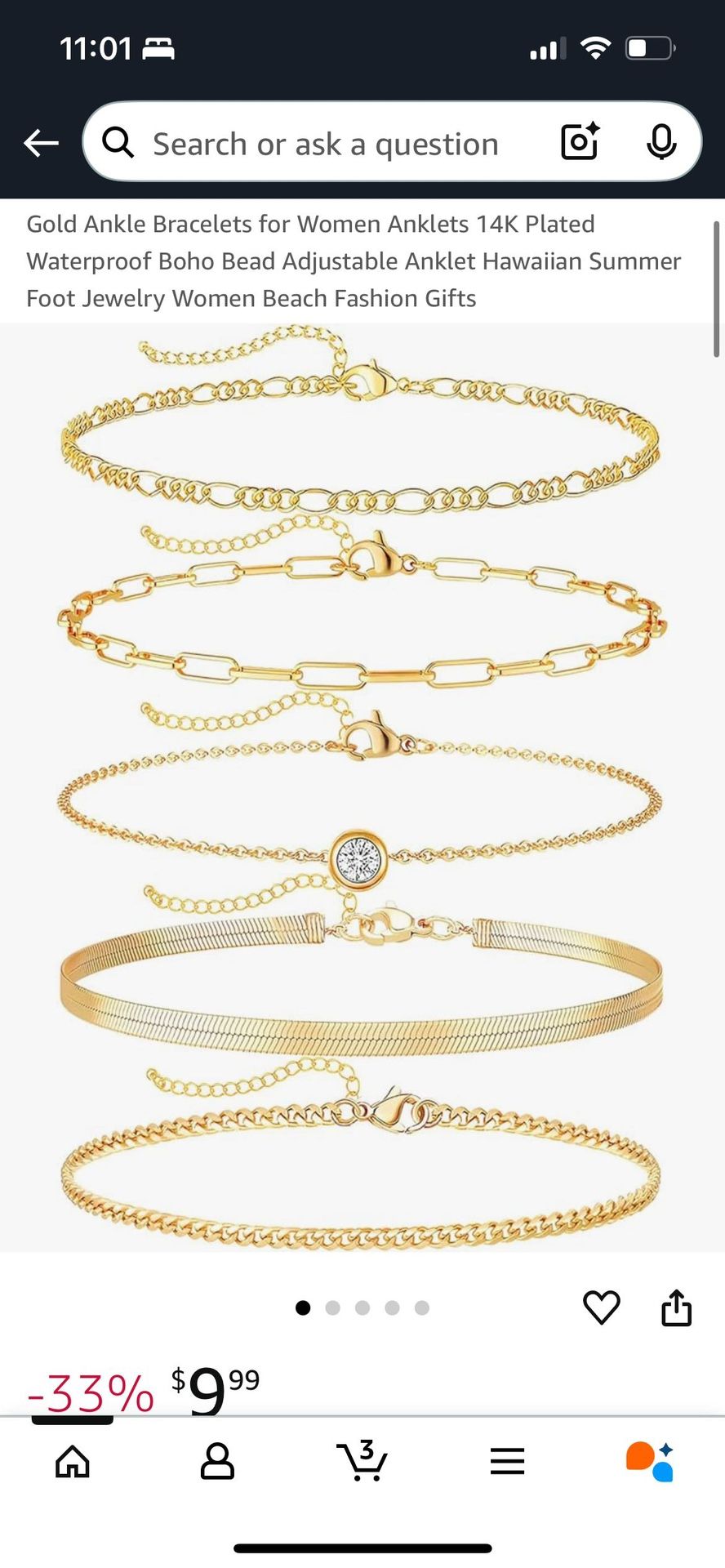 Gold Ankle Bracelets