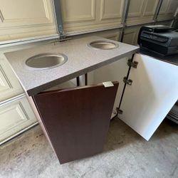 Restaurant Transh Can Stone Top