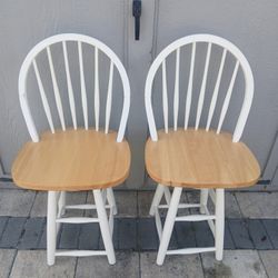 Wood Swivel Barstools 