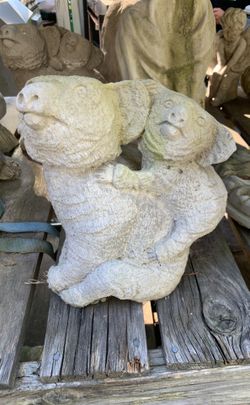 Koala pair statue cement