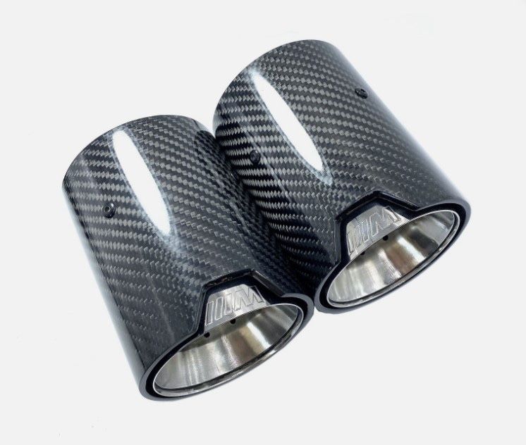 2pc M Performance Carbon Fiber Stainless Steel exhaust tips