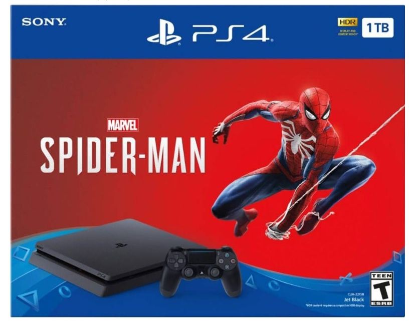 Sony PS4 Marvel Spider-Man 1TB Console (Jet Black)