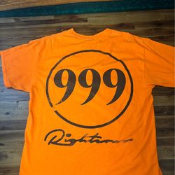 999 Club by Juice WRLD Righteous Orange T-Shirt Size Large