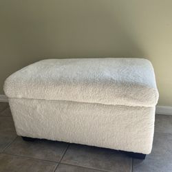 Shearling Storage Ottoman