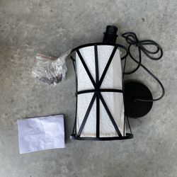 Modern Black Wall Sconce Glass Shade Industrial Farmhouse Light Fixture