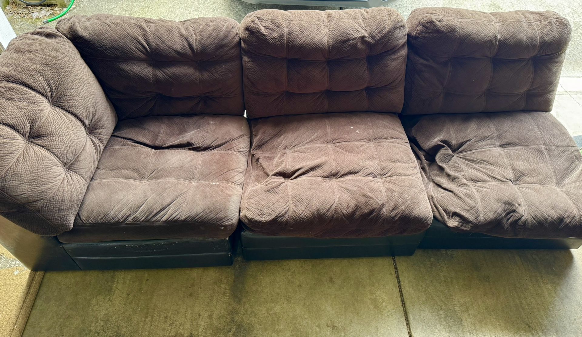Brown Couch With 3 Removable Pieces, FREE!