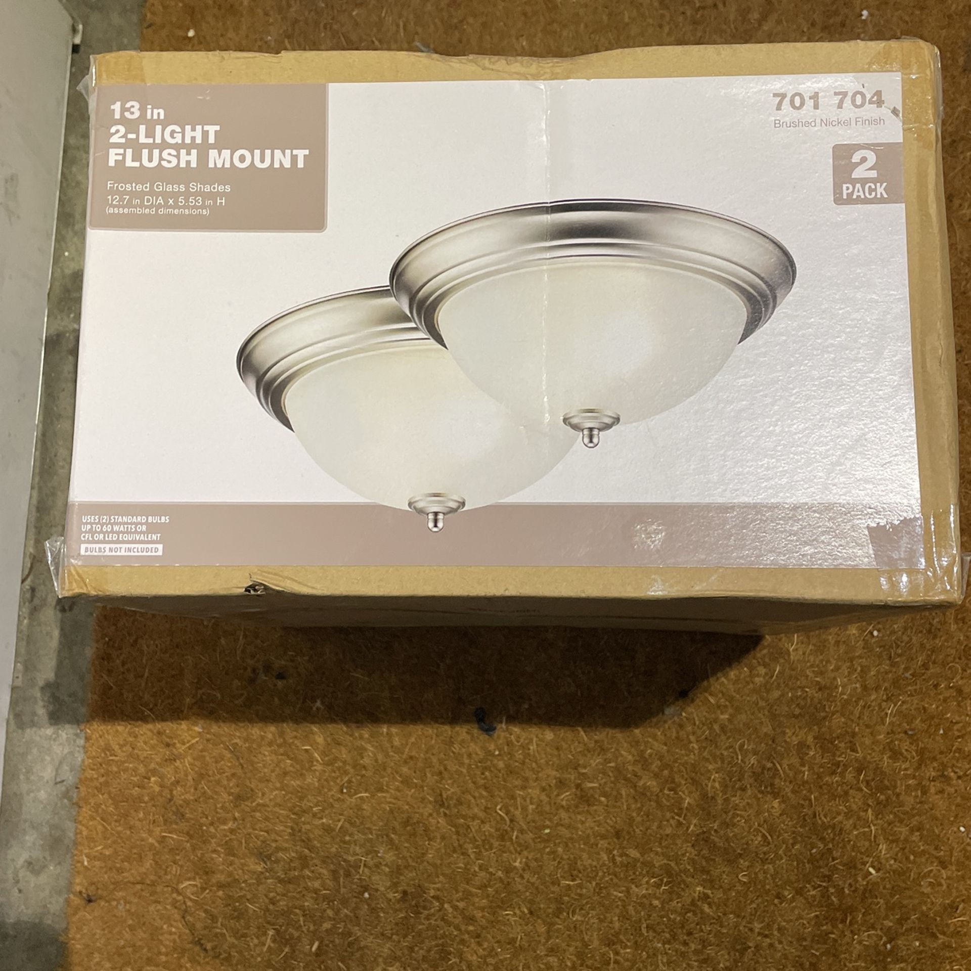 13” 2 Light Pack Flush Mount Brush Buckle